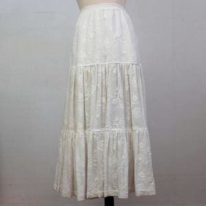 1990s Eskandar Designer White Maxi Skirt | Waist 25 | Small | Vintage VTG